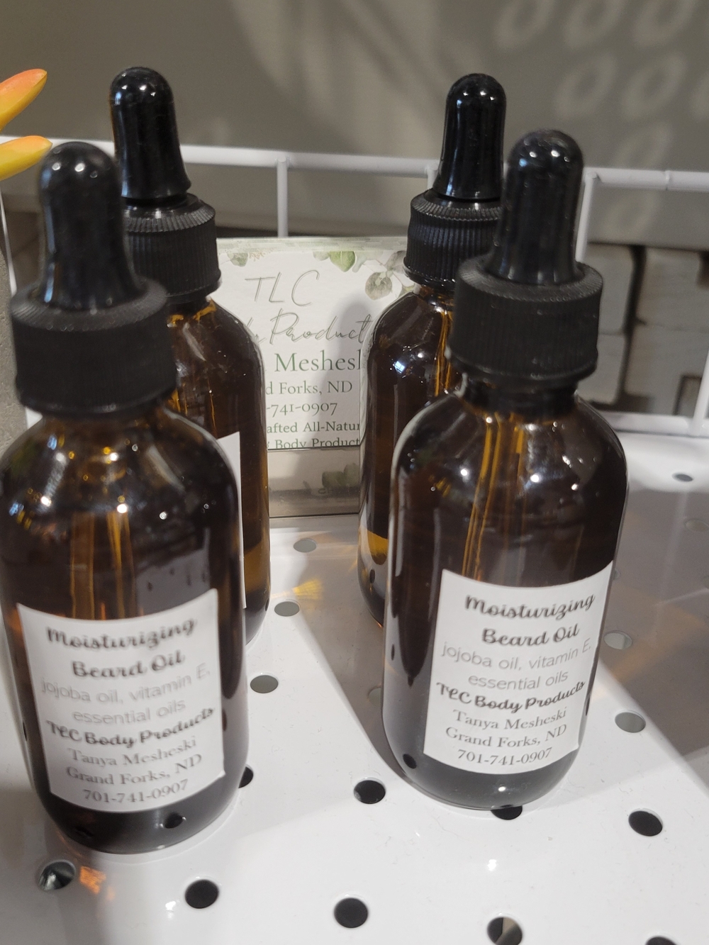 TLC Body Products Handcrafted Moisturizing Beard Oil- Platinum Scent